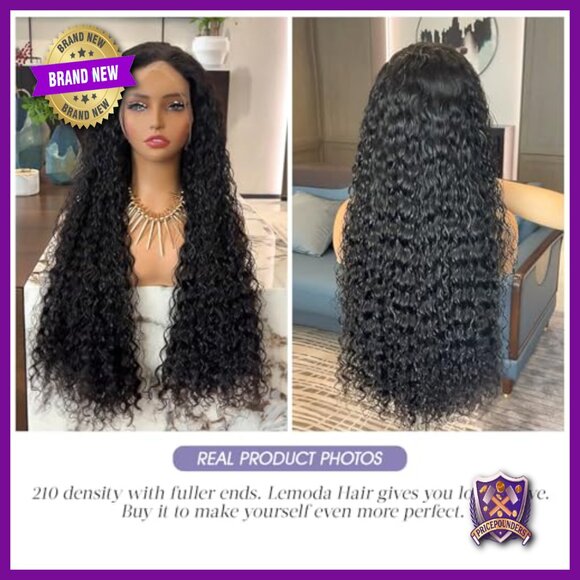 13x6 Full Lace Frontal Wig Water Wave Virgin Human Hair 20Inch Glueless main image 6